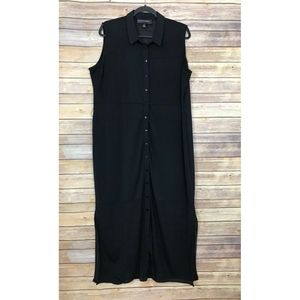 Colleen Lopez 1X Button Down Maxi Shirt Dress